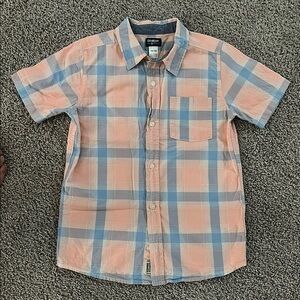 OshKosh Peach and Blue Plaid Shirt